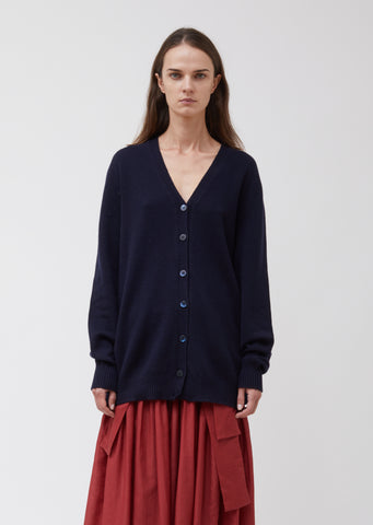 Knitted Wool Cashmere Oversize Cardigan