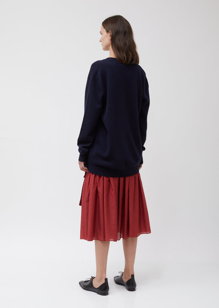 Knitted Wool Cashmere Oversize Cardigan