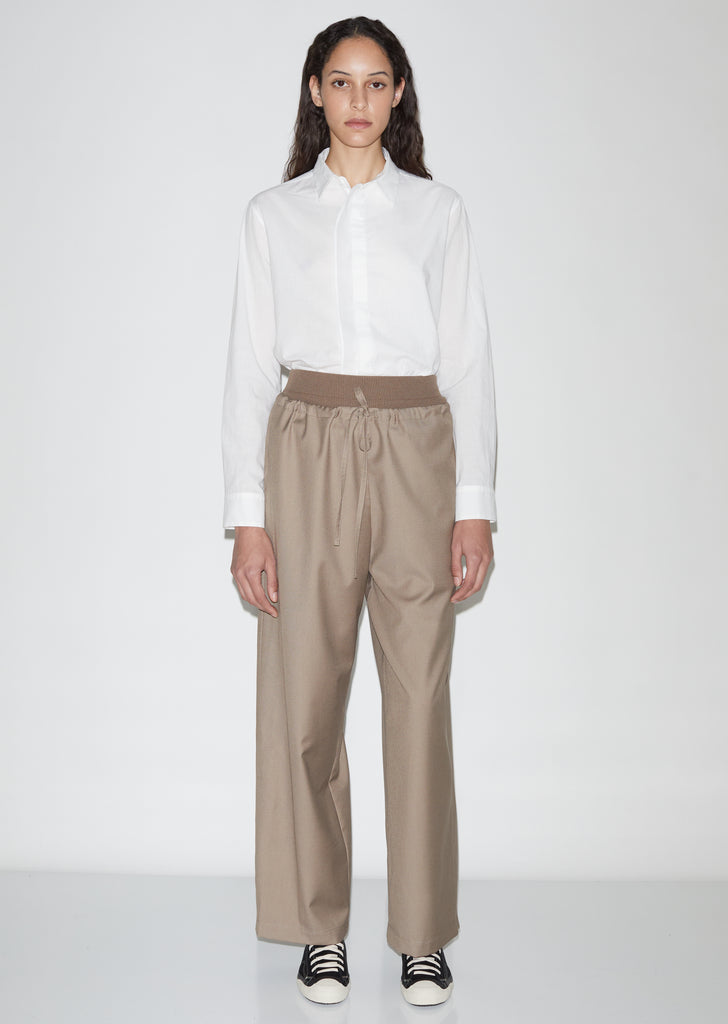 Waist Rib Wideleg Trousers