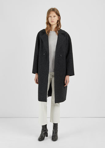 Boiled Wool Cocoon Coat