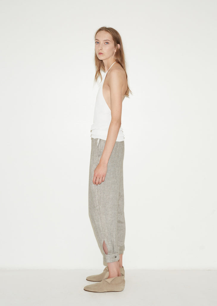 Paneled Herringbone Trouser