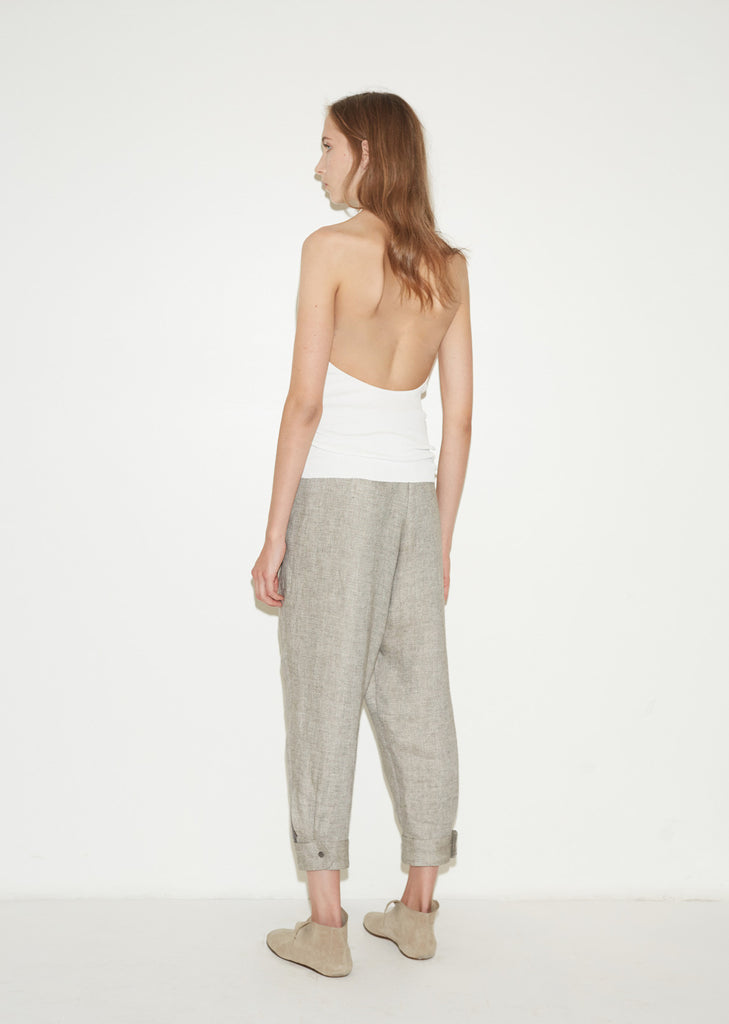 Paneled Herringbone Trouser