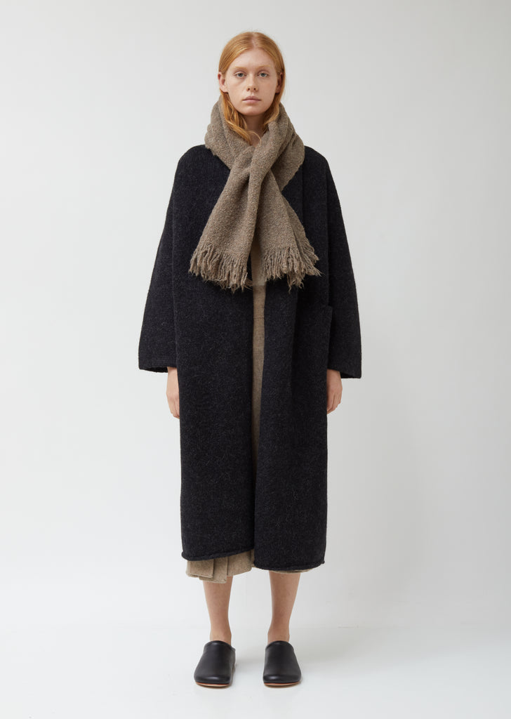 Handwoven Keyhole Scarf in Brown