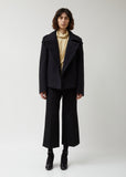 Soft Wool & Mohair Melton Fitted Blouson