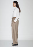 Waist Rib Wideleg Trousers