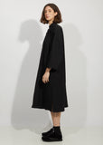 Garment Treated Oxford Mandarin Collar Dress