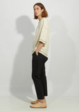 Che Oversized Wide Sleeve  Constrast Stitch Tee