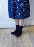 Indigo Dyed Cotton Standard Rib Socks