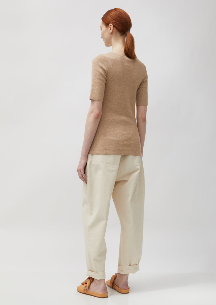 Cotton & Alpaca Rib Tee