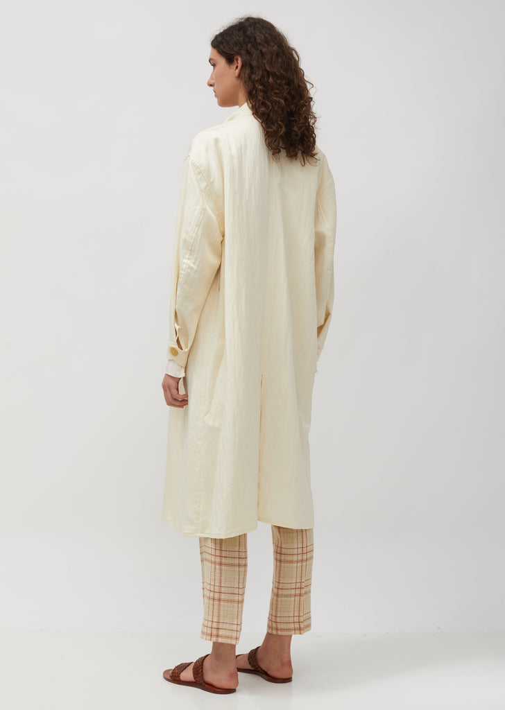 Washed Satin Viscose Coat