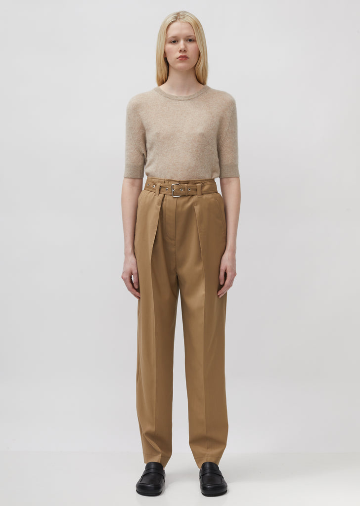 Belted Tapered Trousers