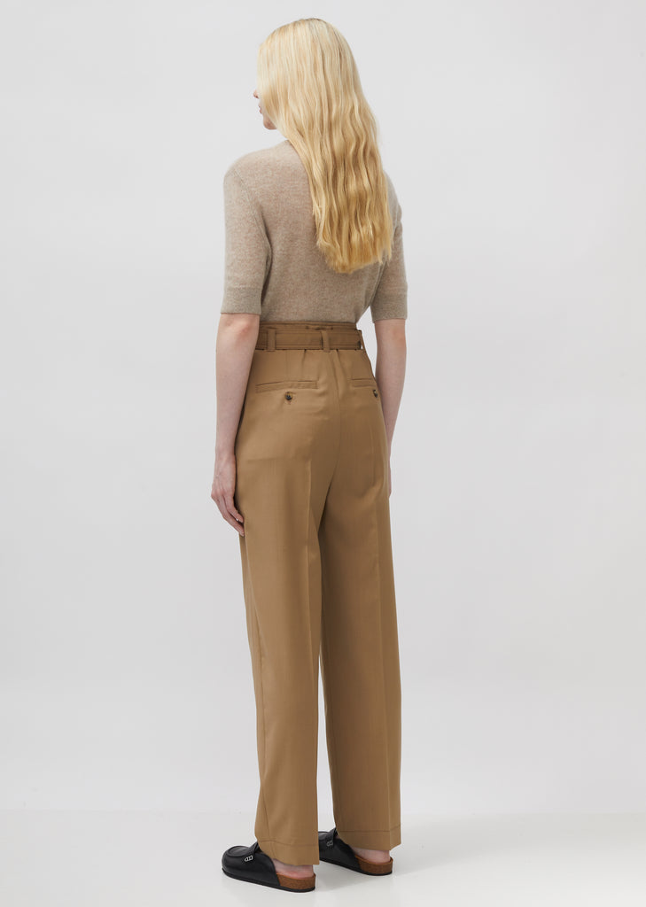Belted Tapered Trousers
