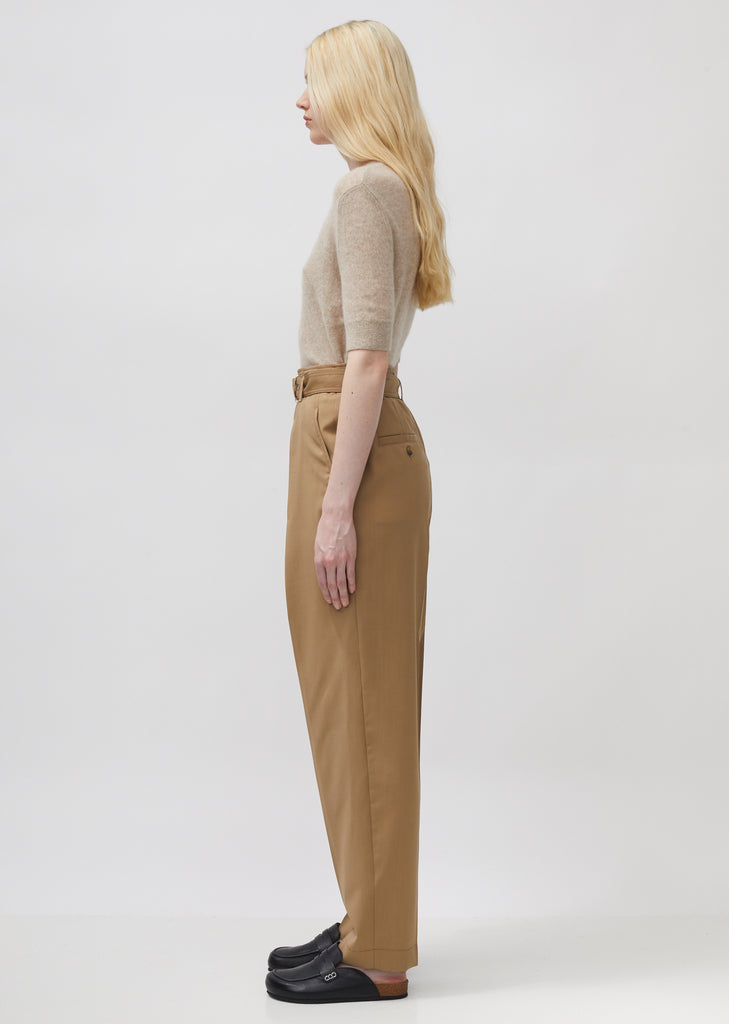 Belted Tapered Trousers