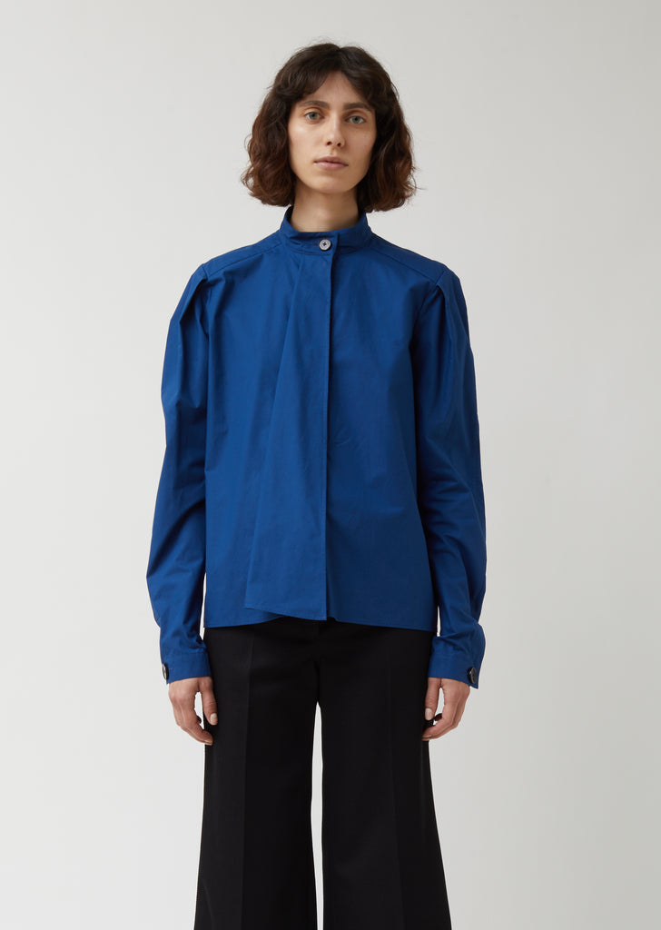 Washed Cotton Tie Shirt