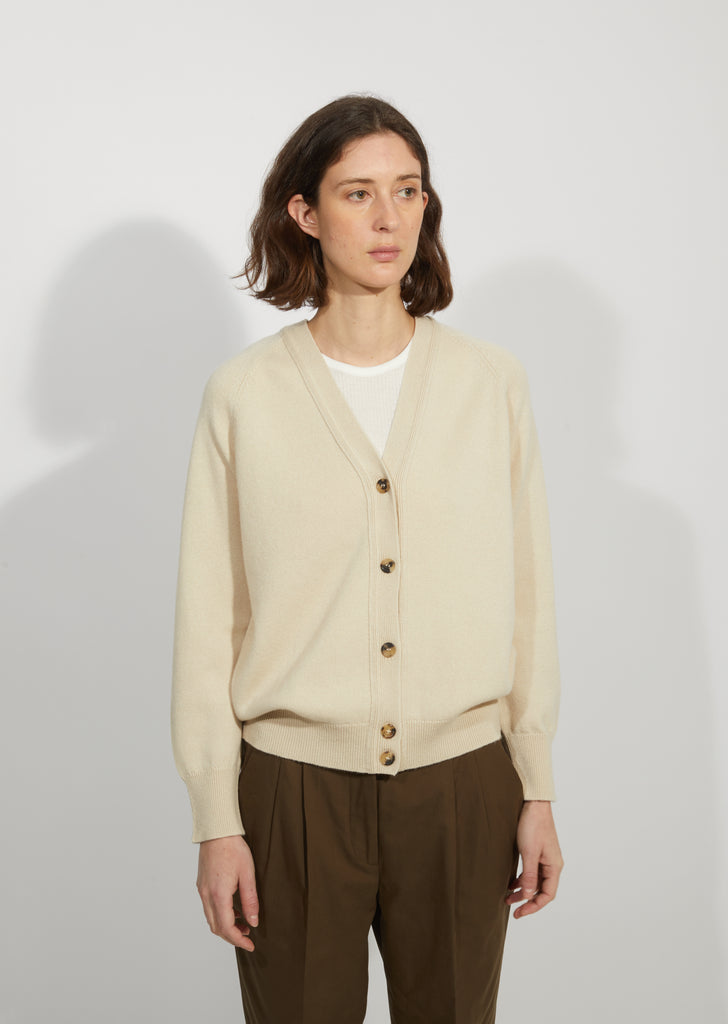 Cashmere & Cotton V-Neck Cardigan