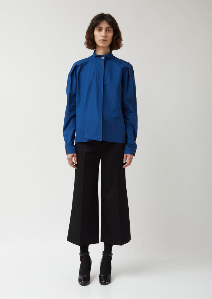 Washed Cotton Tie Shirt