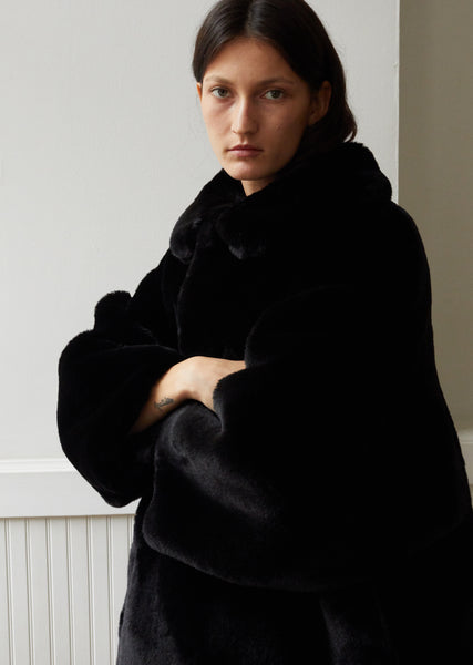 Polyester Synthetic Fur Top Coat – La Garçonne