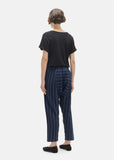 Handwoven Striped Wool Trouser