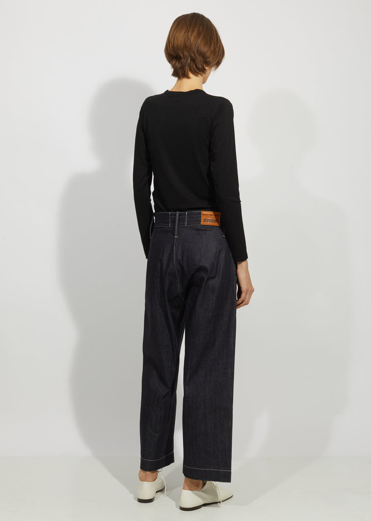 Cotton Denim Straight Jeans