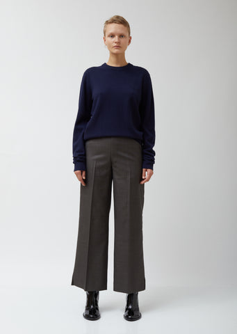 Wool Sharkskin / Stripe Pants