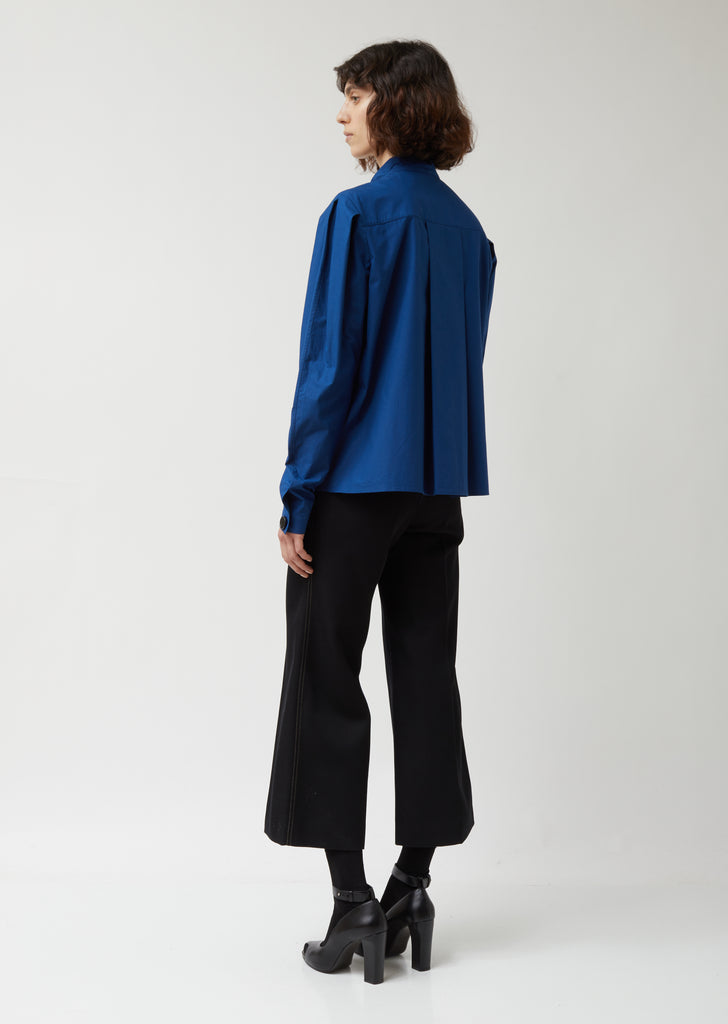 Washed Cotton Tie Shirt