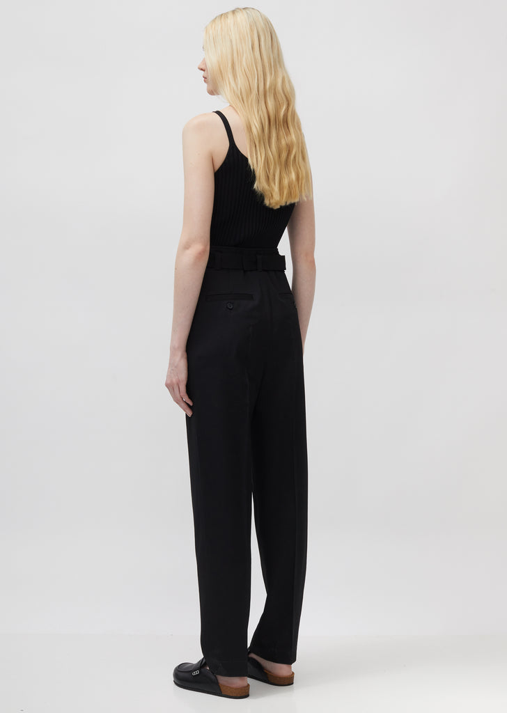 Belted Tapered Trousers