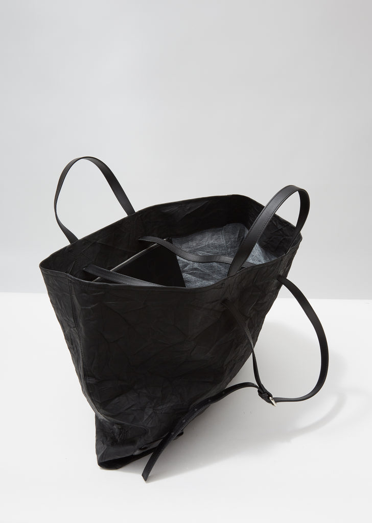 Crinkle Leather Tote