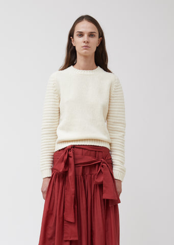 Knitted Felted Chenille Micropull Sweater