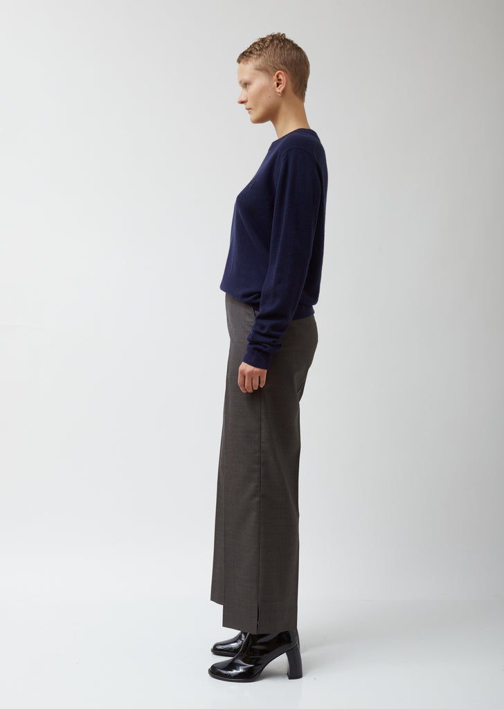 Wool Sharkskin / Stripe Pants