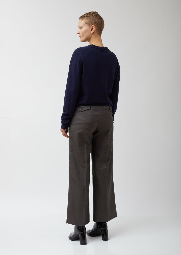 Wool Sharkskin / Stripe Pants