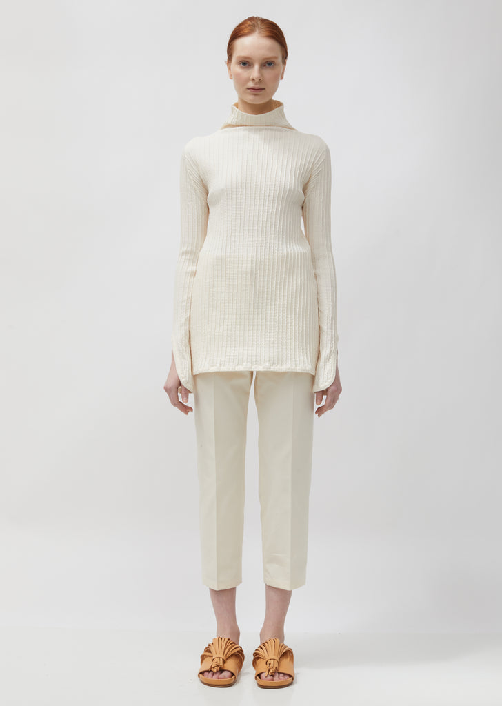 Ribbed Long Sleeve Turtleneck Top