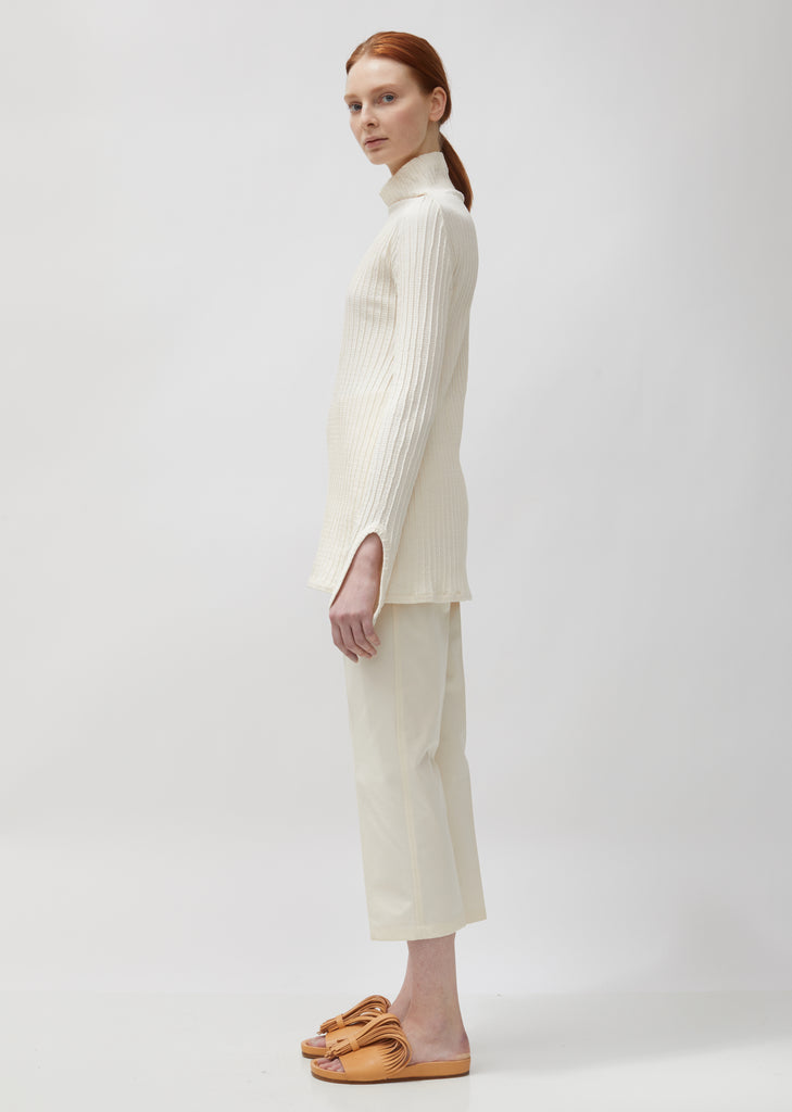 Ribbed Long Sleeve Turtleneck Top