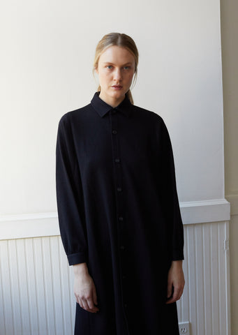 Compressed Wool Houndstooth Oversized Dress