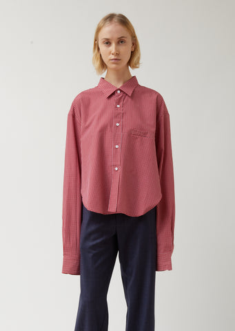 Red Check Cut-Up Shirt