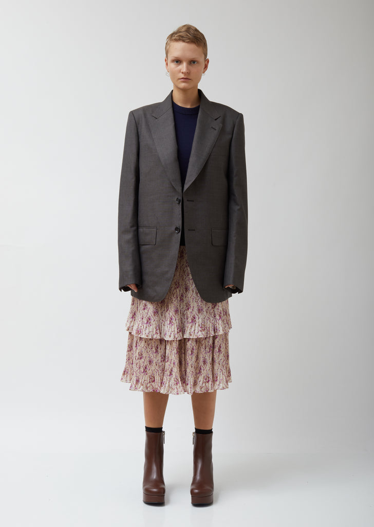 Wool Sharkskin Blazer