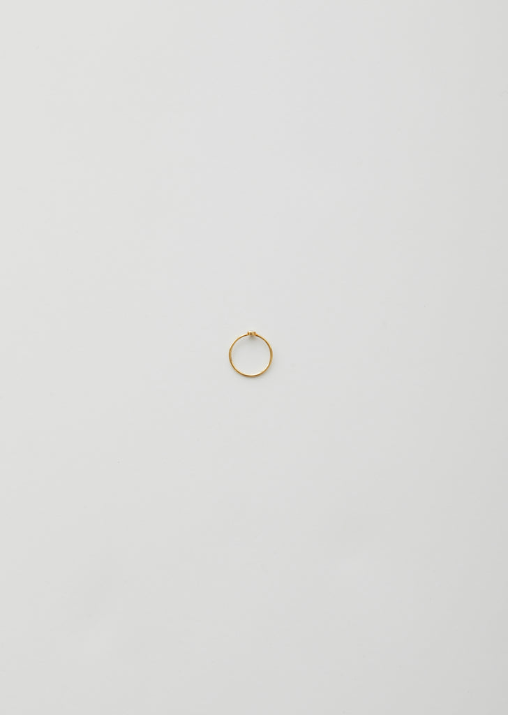 18K Petite Circle Diamond Ring