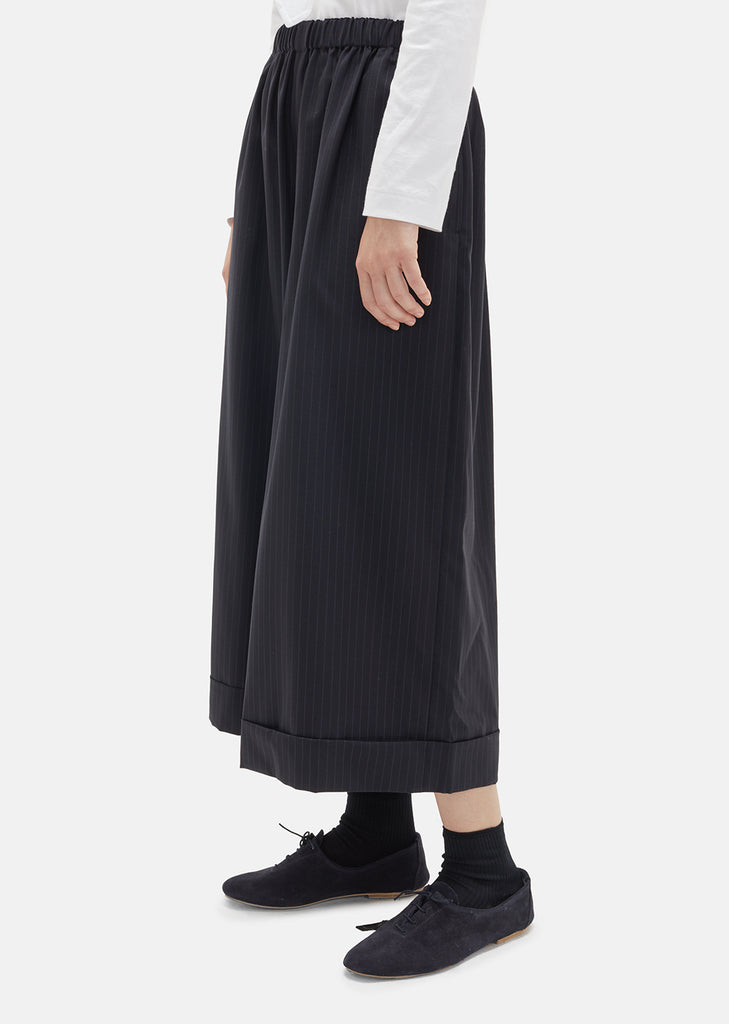 Wool Stripe Drawstring Pants