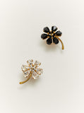 Large Clover Brooch — Crystal