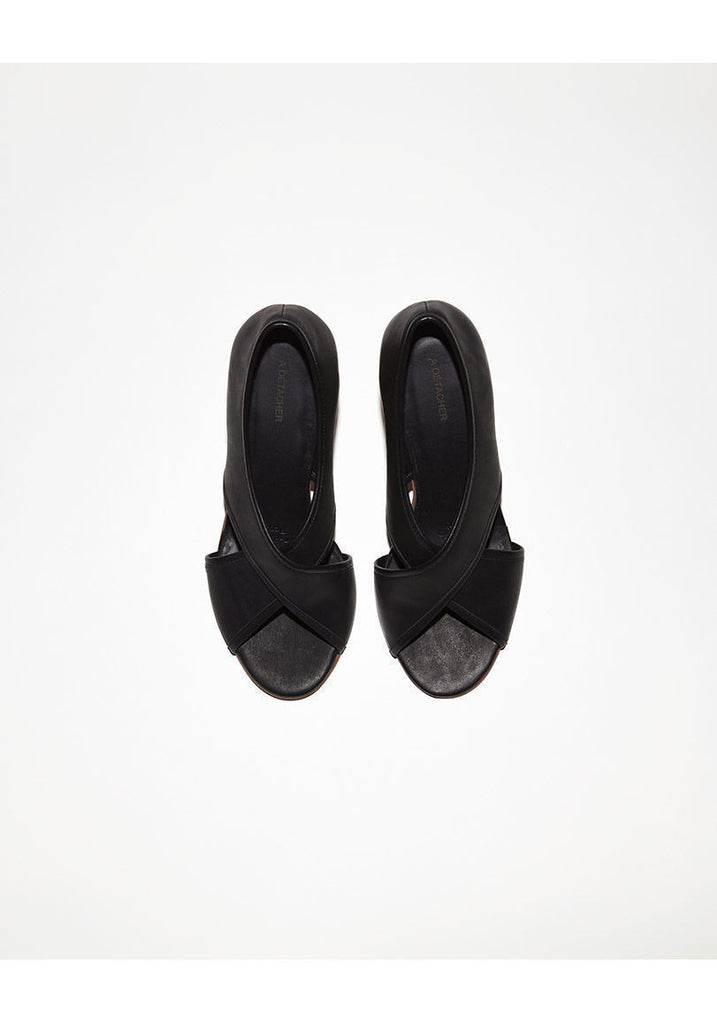 Cross Strap Open Toe Heel