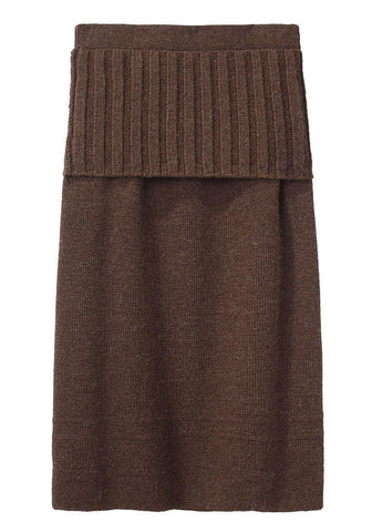 Keiko Ribbed Foldover Skirt