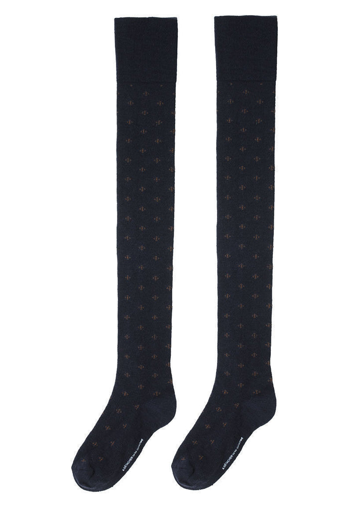Thigh High Jacquard Socks