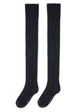 Thigh High Jacquard Socks