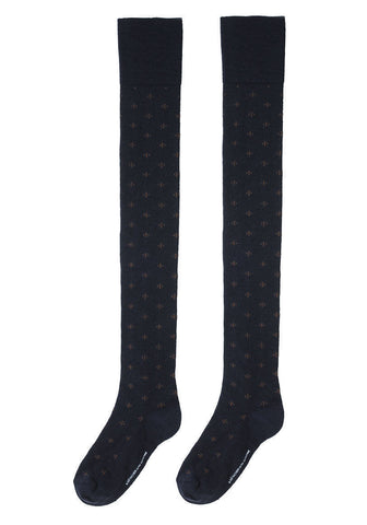 Thigh High Jacquard Socks