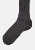 Linen-Cotton Mix Socks in Grey