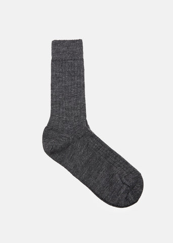 Ramie Short Socks in Charcoal Grey