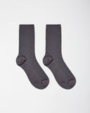 Silk Rib Crew Socks