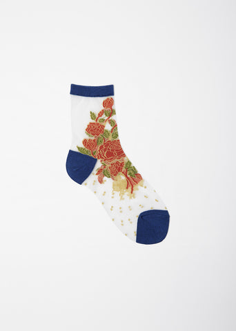 See Through Flower Socks