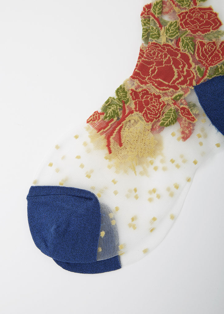 See Through Flower Socks
