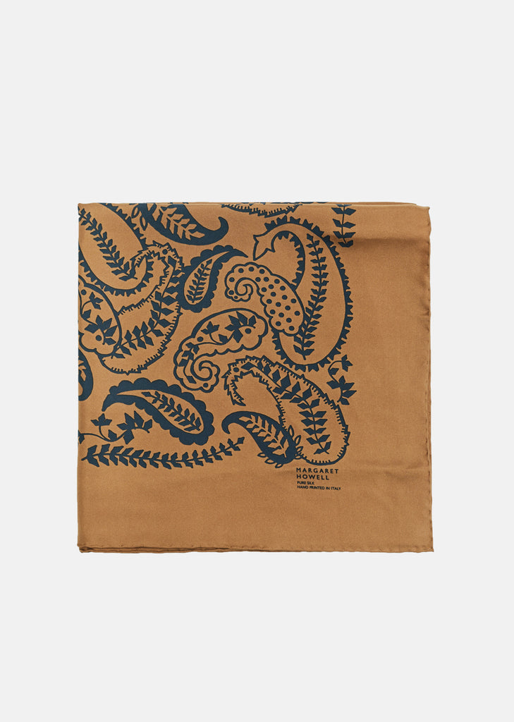 Oversized Paisley Silk Twill Bandana