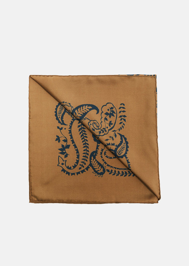 Oversized Paisley Silk Twill Bandana
